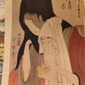 Authentic Genuine Ukiyo-E Woodblock Print ByKitagawa Utamaro "Jihei of Kamiya"