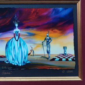 Listed Artist Ora Tamir “The Game ” Art print. Signed Numbered