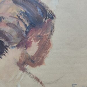 Original Oil Painting Listed Artist Albert Fernand Renault 1887 -1939 "The Girl