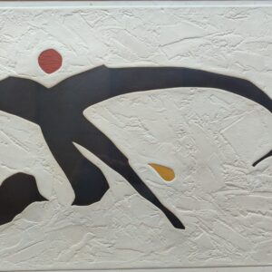 Original Painting. "Poem 70-64" by listed artist Maki Haku