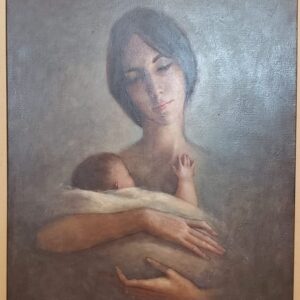 Wade Reynolds Untitled Maternity Portrait 32x38 Oil on Canvas