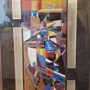 Listed Artist Juan Quevedo (1952--) Oil Painting "Lineas Emocionales"